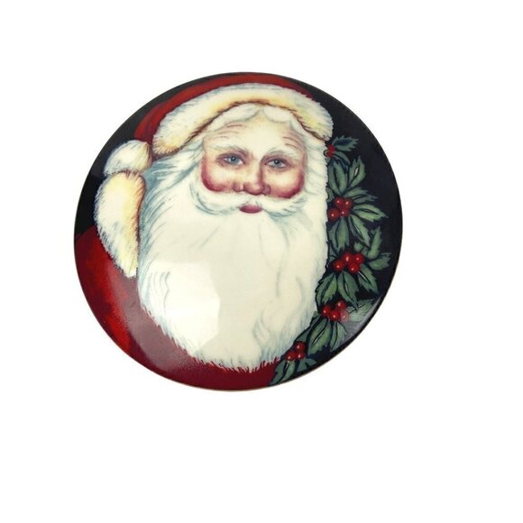 Mikasa‎ Old Saint Nick Covered Trinket Dish Porcelain Bowl w Lid Christmas - Picture 7 of 7